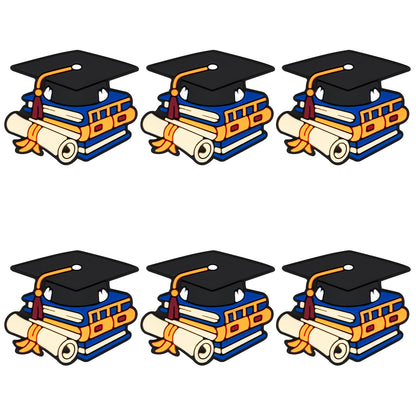 Graduation Cap with Books Focal