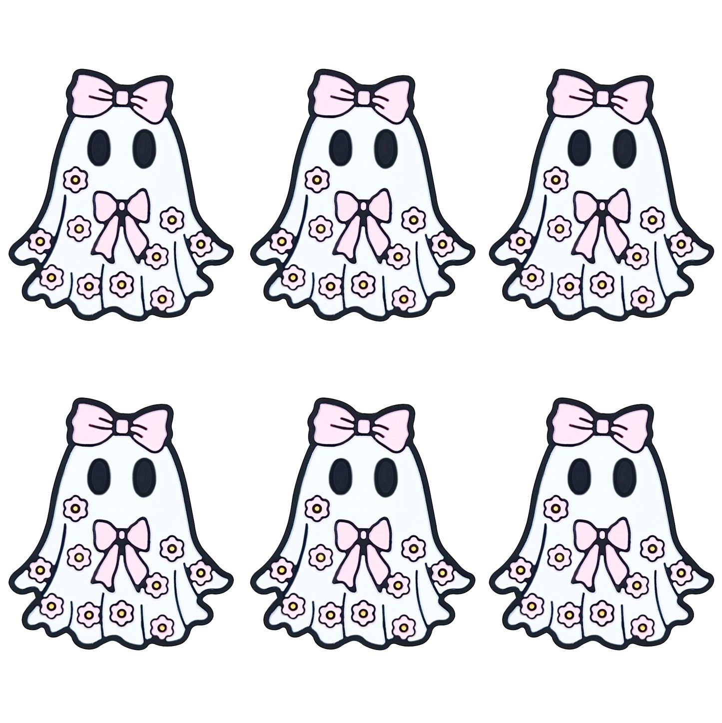 Halloween Pink Bow Ghost Focal