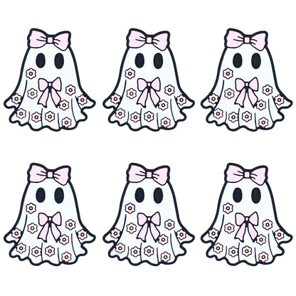Halloween Pink Bow Ghost Focal