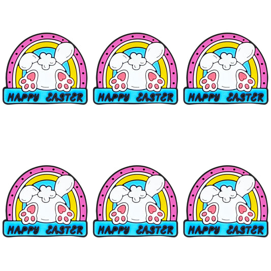 Happy Easter Rainbow Rabbit Focal