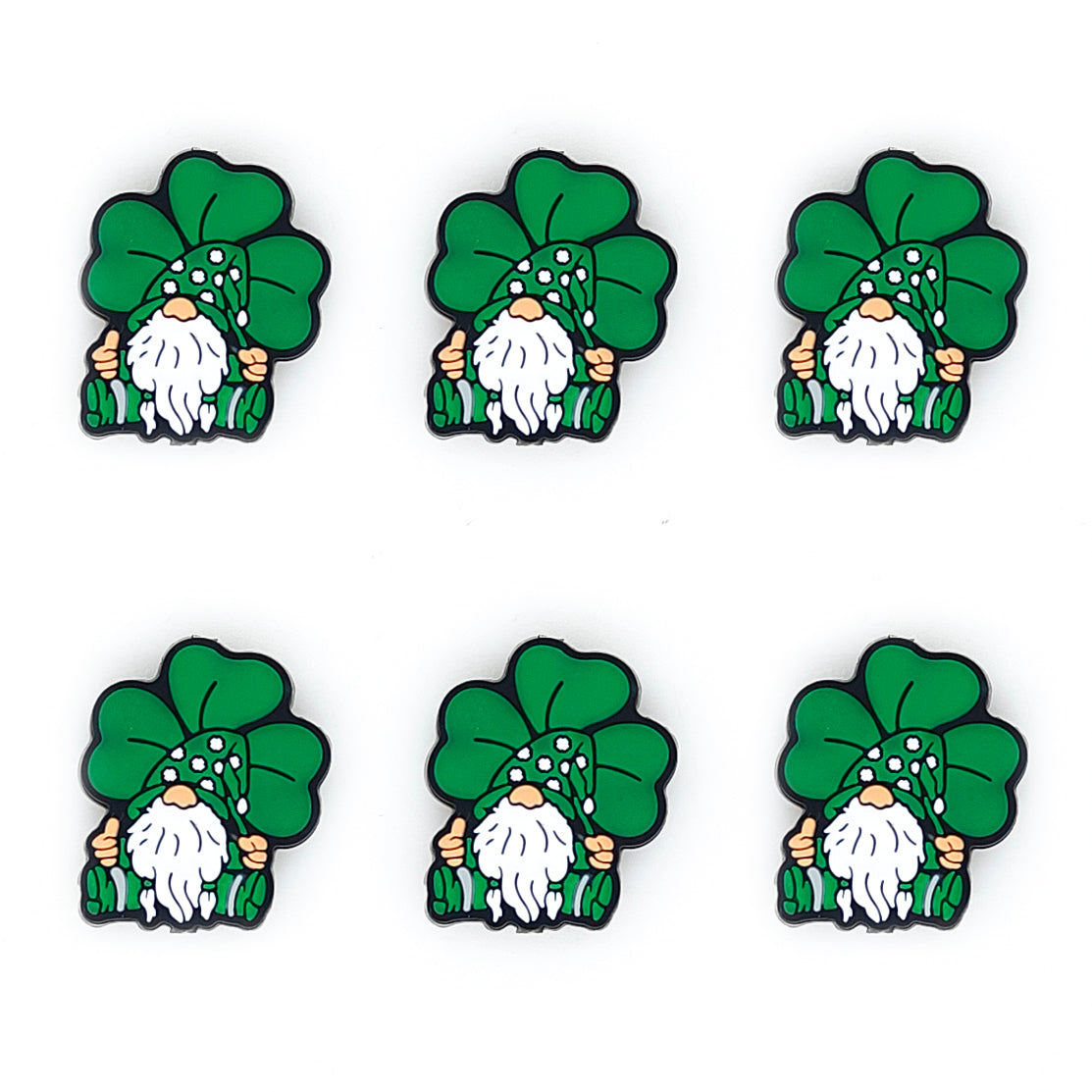 Happy St Patrick's Day Gnome Silicone Focal Bead