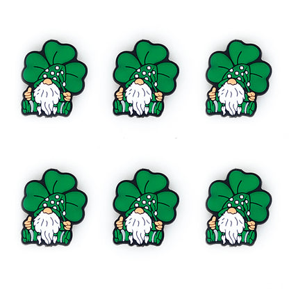 Happy St Patrick's Day Gnome Silicone Focal Bead