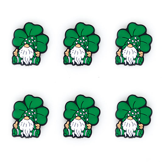 Happy St Patrick's Day Gnome Silicone Focal Bead