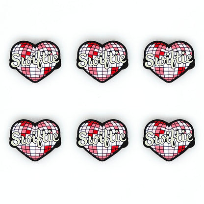 Heart Swiftie Silicone Focal Bead