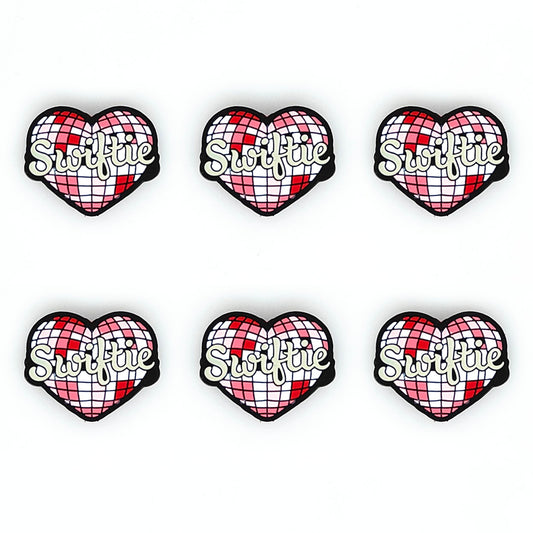 Heart Swiftie Silicone Focal Bead