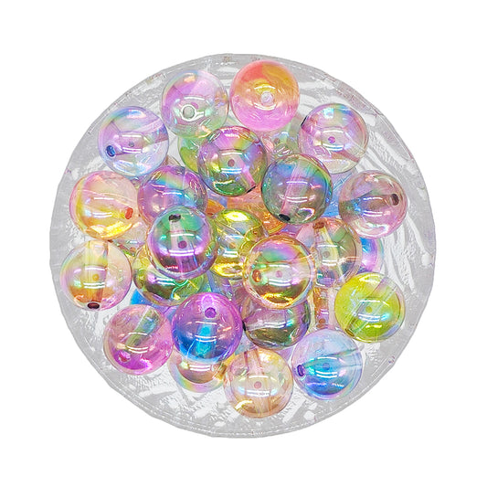 16mm Galaxy Acrylic Bubblegum Beads 