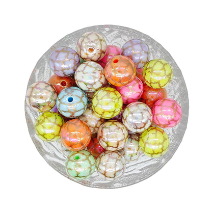 UV Crack Bubblegum Beads, Acrylic Beads, 16mm Gumball Beads