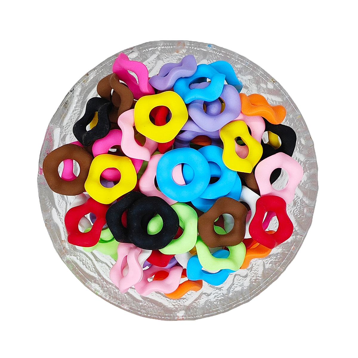 16mm Mix Wavy Spacer Beads,Flat Disk Beads