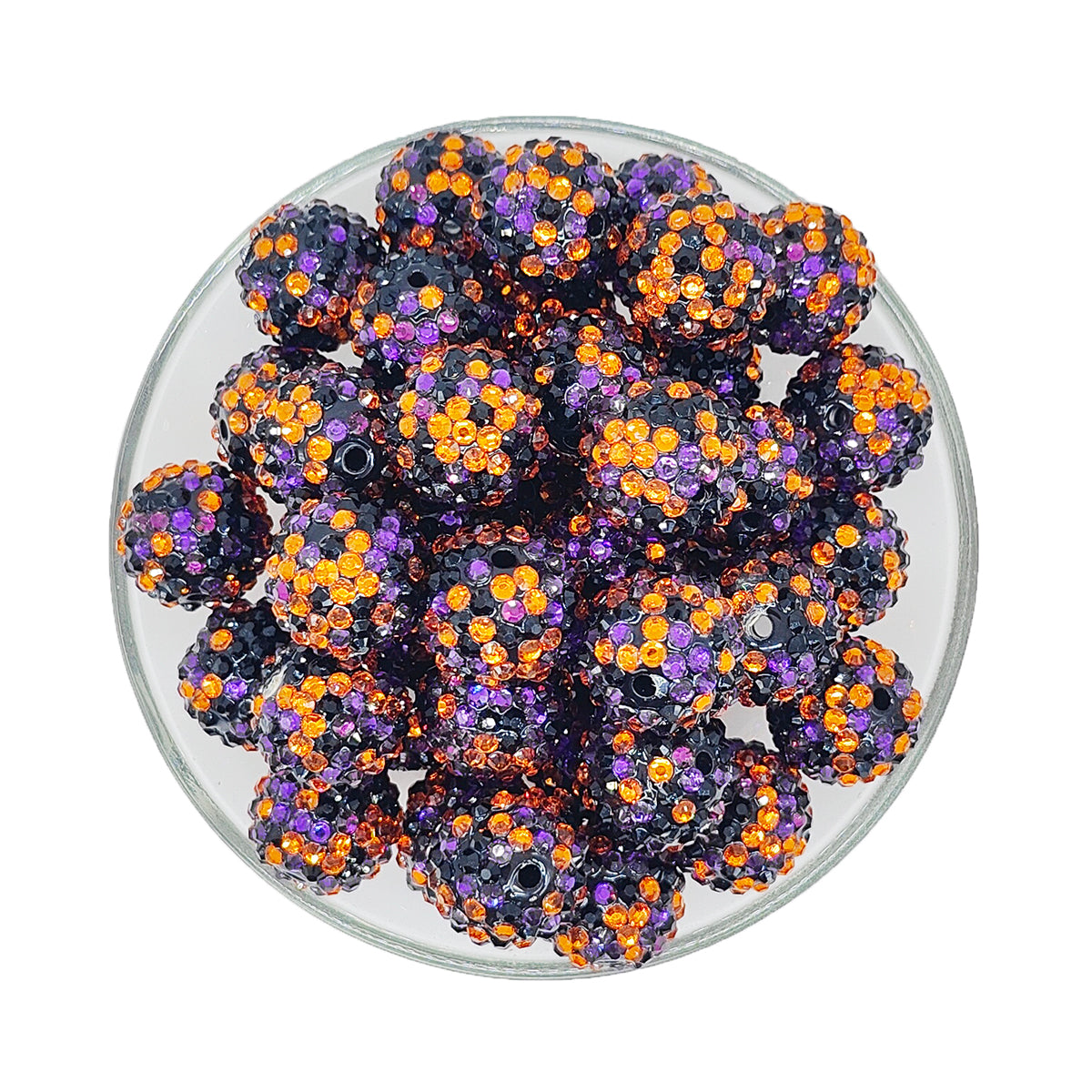 20mm Halloween Rhinestone Bubblegum Acrylic Beads