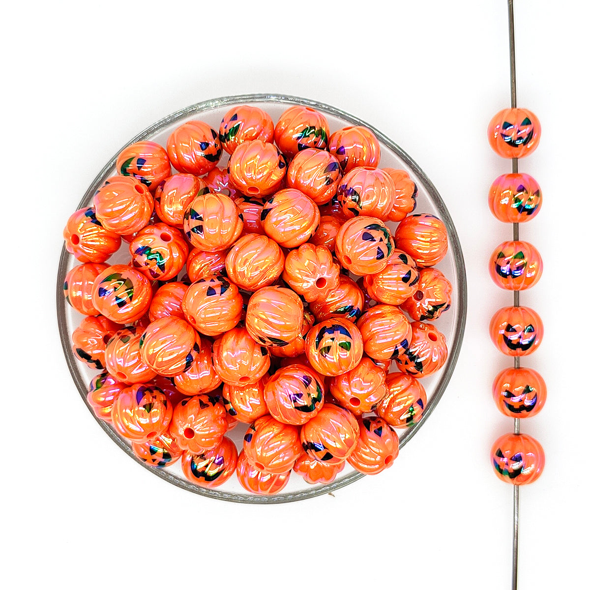 16mm Halloween Pumpkin Acrylic Gumball Beads