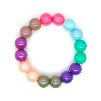 New 15mm Opal Round Glossy Silicone Beads