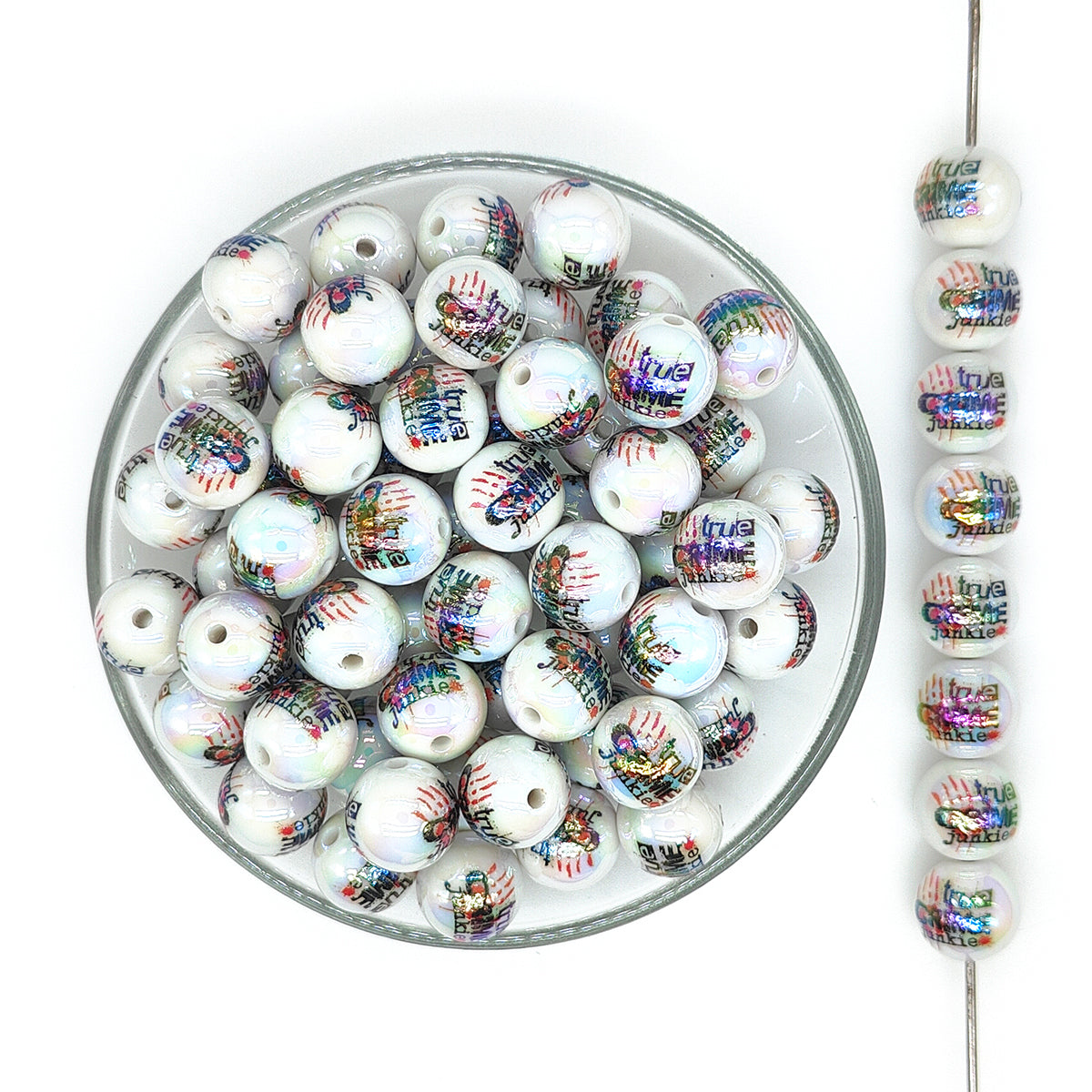 16mm UV True Crime Junkie Gumball Acrylic Beads