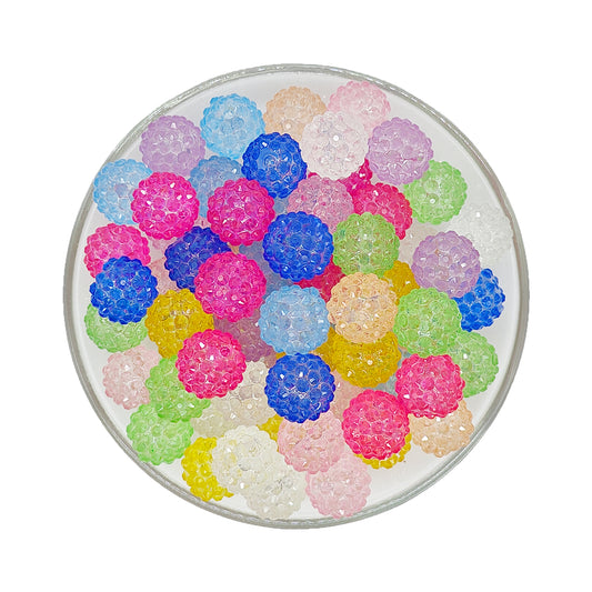 16mm Glow In Dark Rhinestone Bubblegum Beads