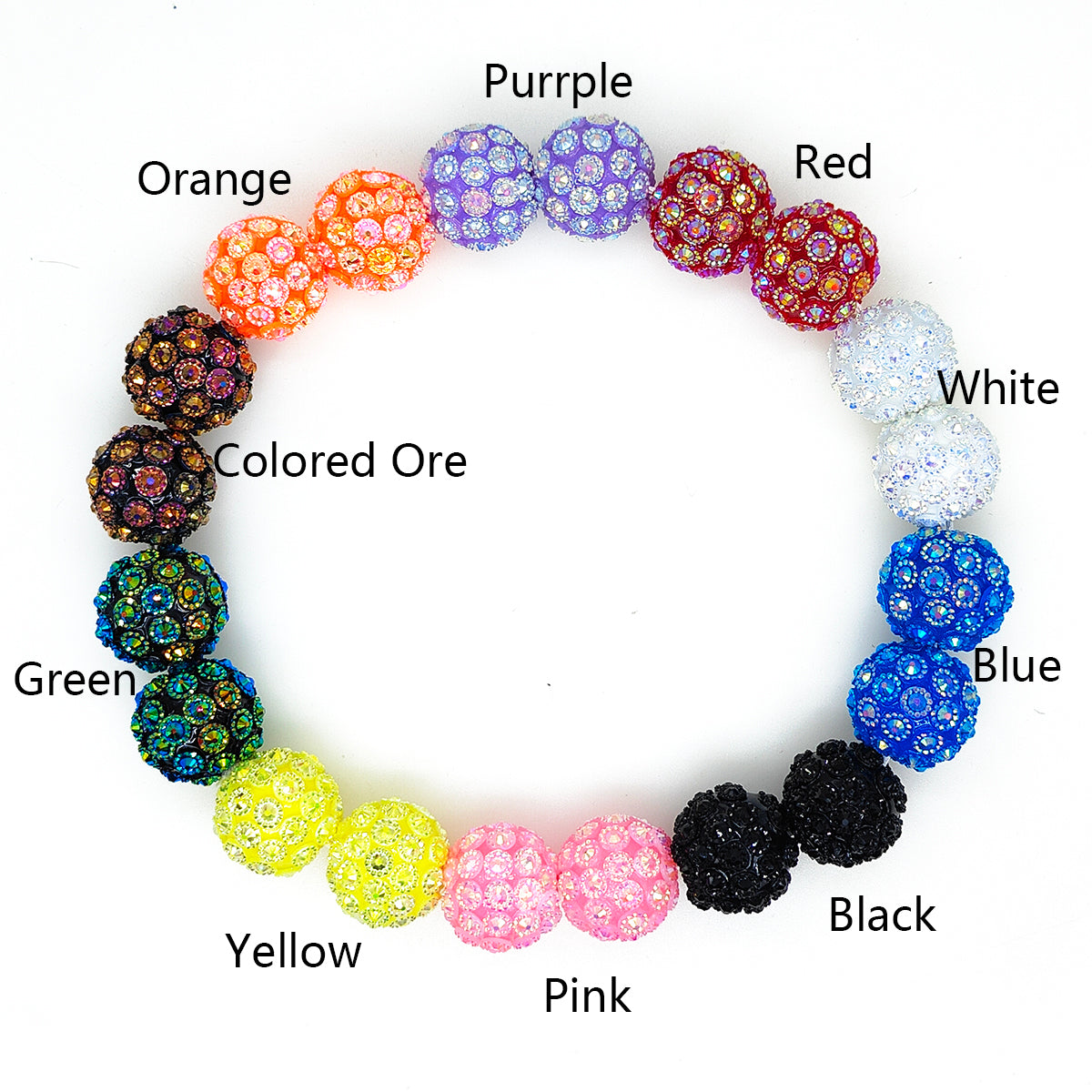 20mm Flower AB Rhinestone Bubblegum Acrylic Beads