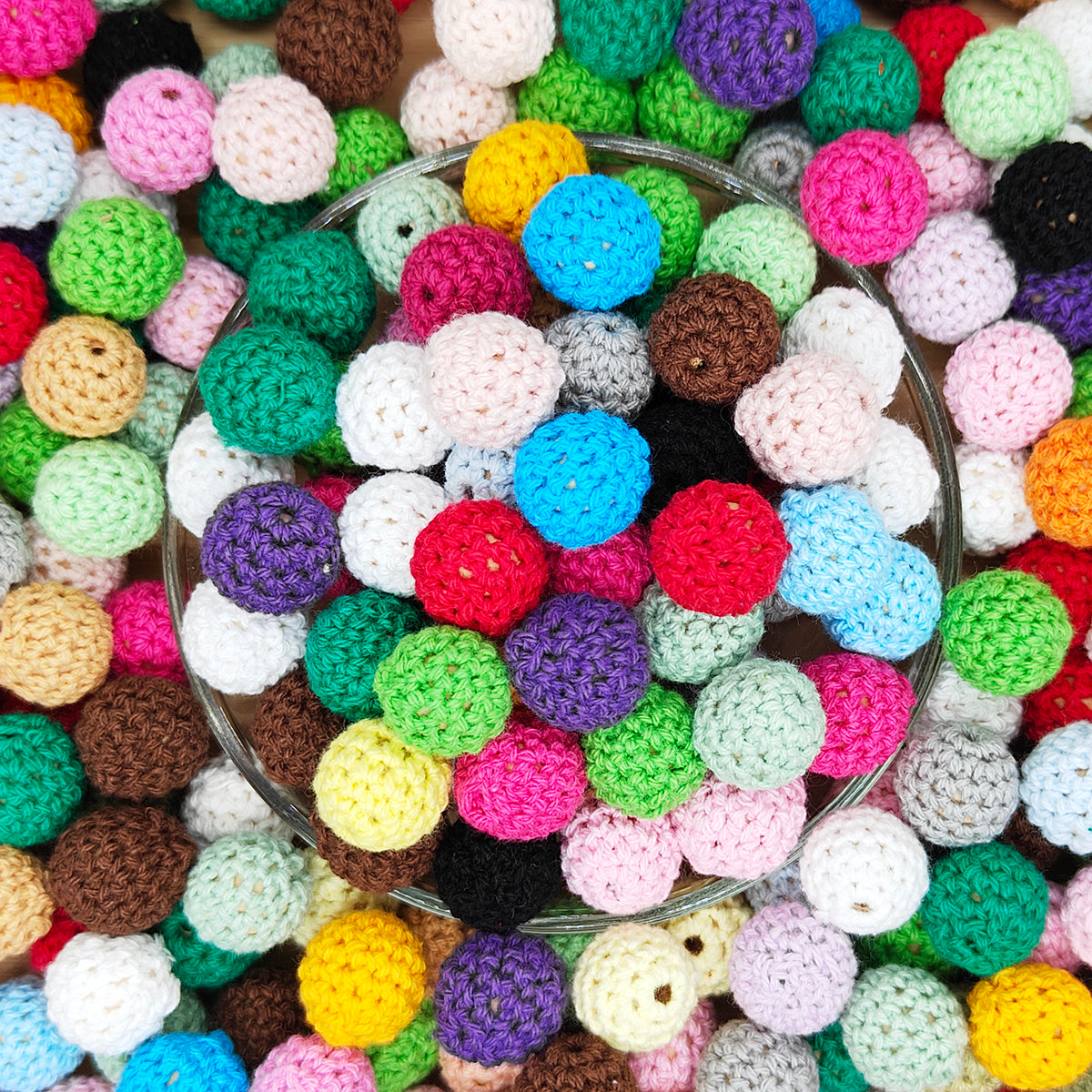 16MM Crochet Wood Beads