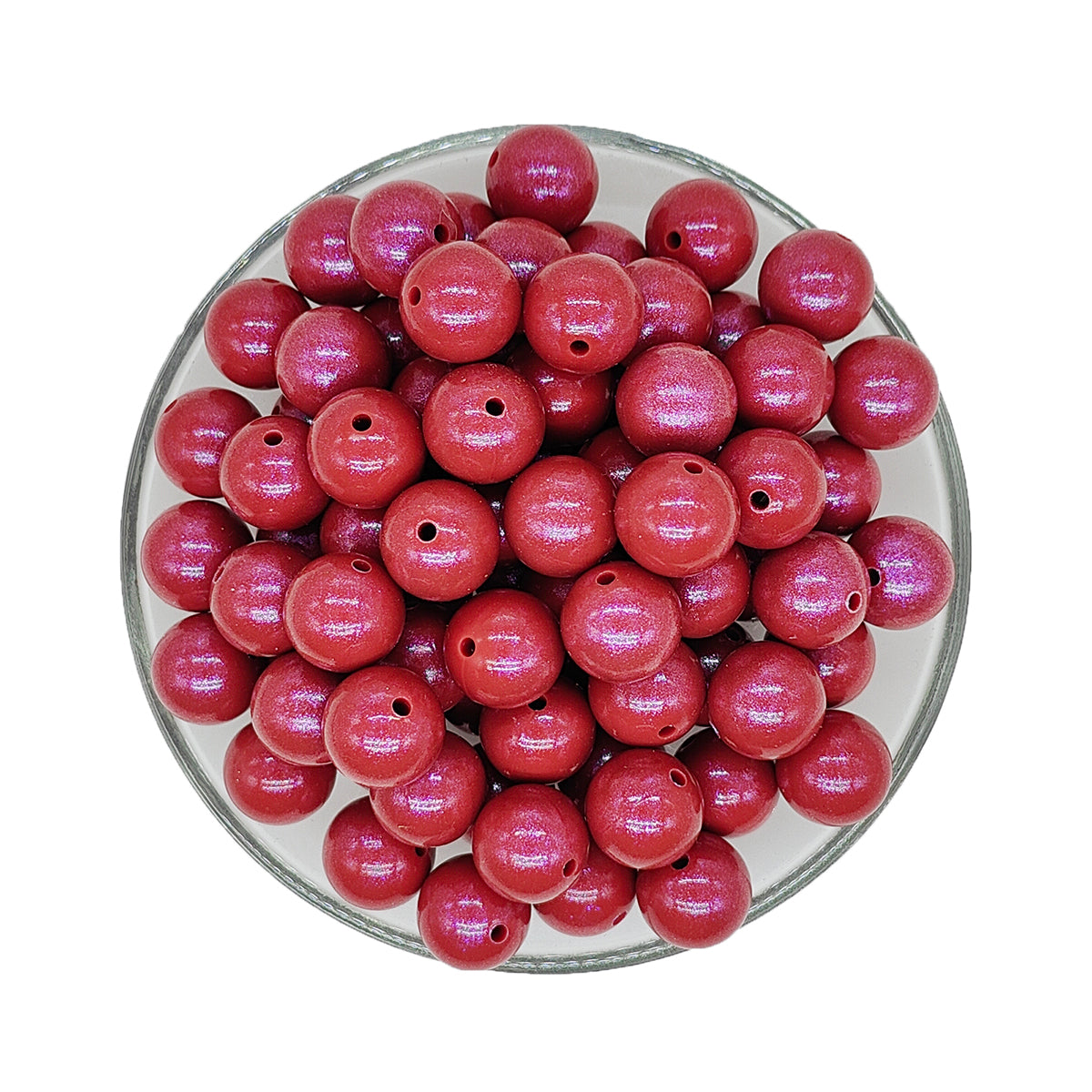 New 15mm Opal Round Glossy Silicone Beads