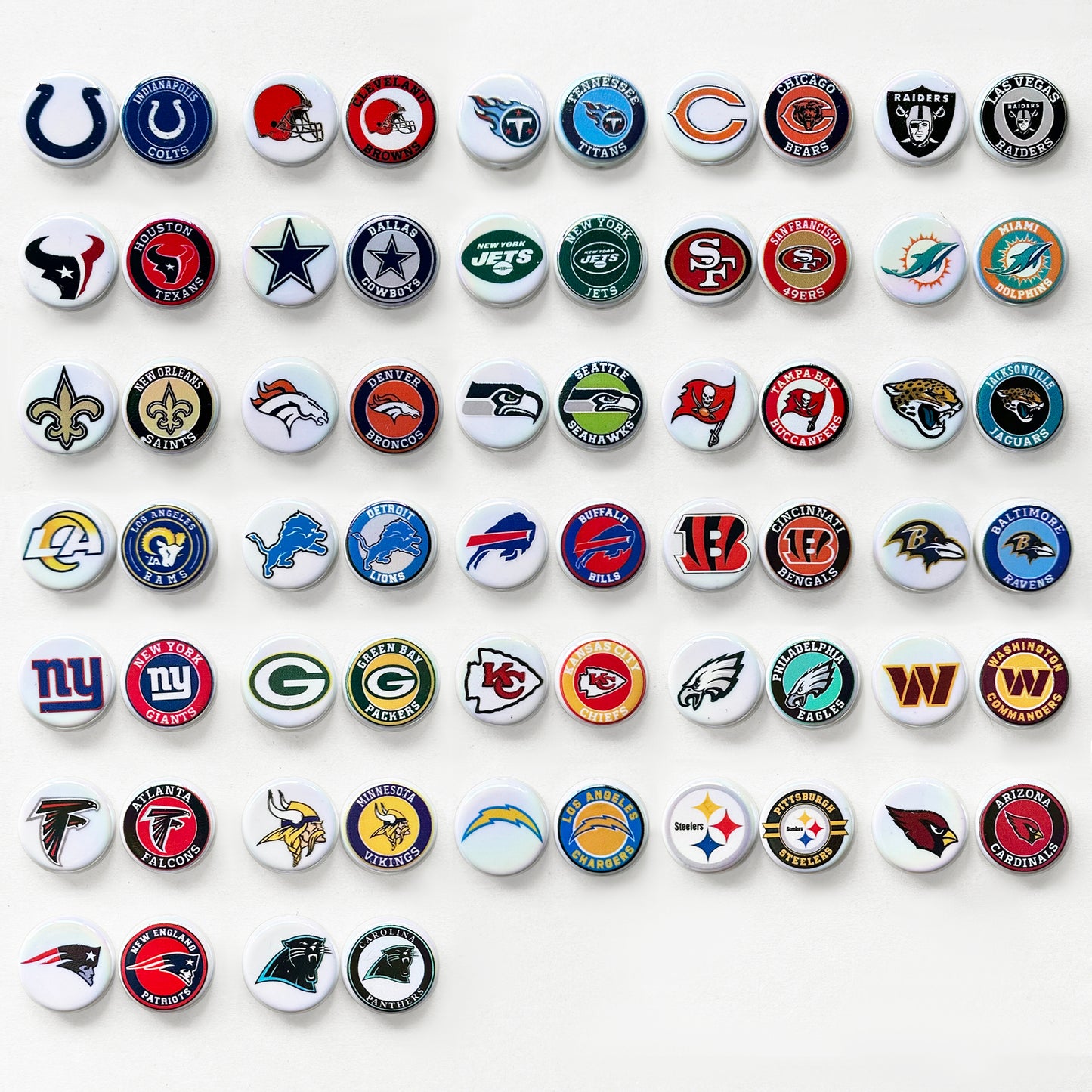 24mm UV Flat Round Football Team Acrylic Beads,Coin Beads