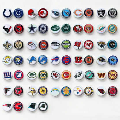 24mm UV Flat Round Football Team Acrylic Beads,Coin Beads