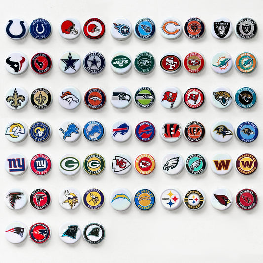 24mm UV Flat Round Football Team Acrylic Beads,Coin Beads