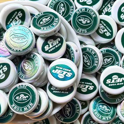 24mm UV Flat Round Football Team Acrylic Beads,Coin Beads