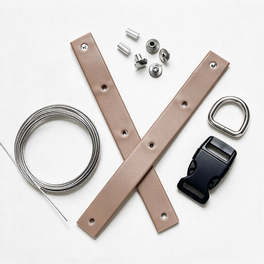 Beadable Dog Collar Accessories Kit Quick Release Buckle,D Ring