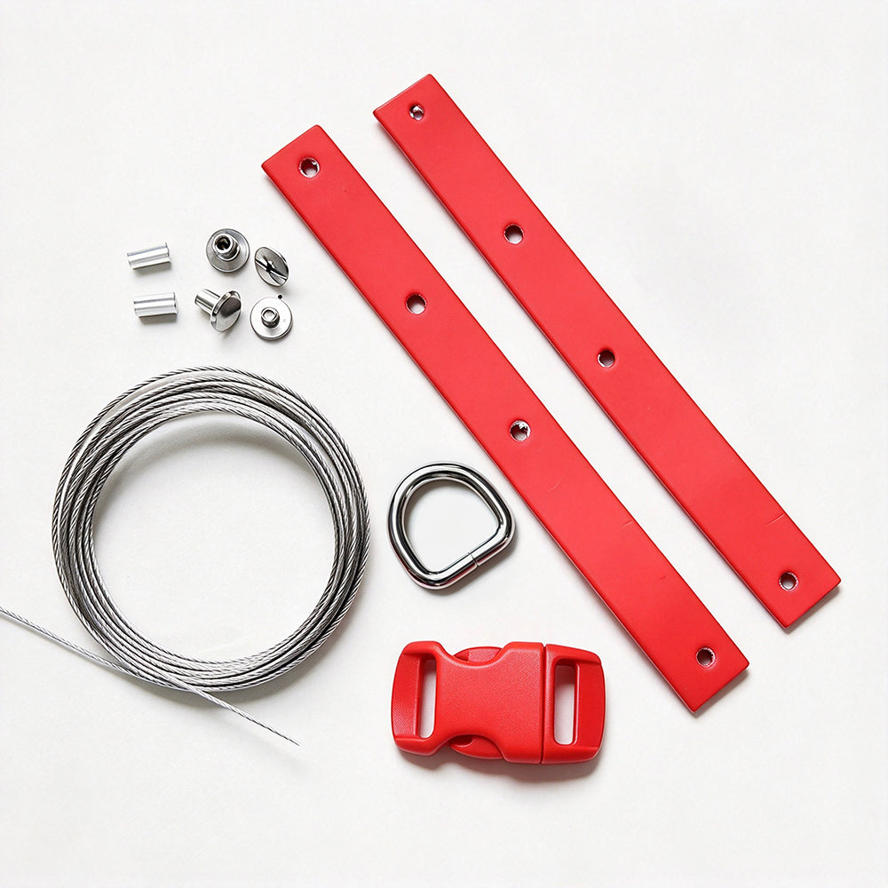 Beadable Dog Collar Accessories Kit Quick Release Buckle,D Ring