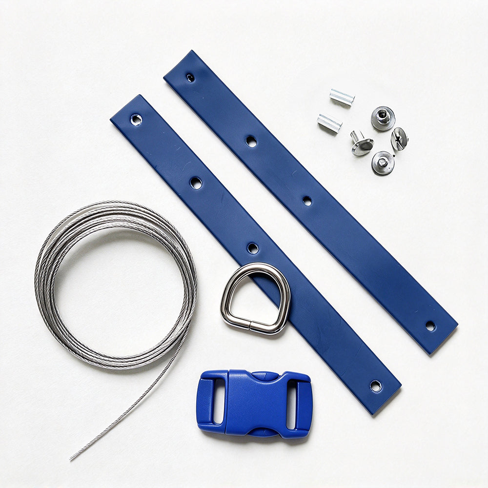 Beadable Dog Collar Accessories Kit Quick Release Buckle,D Ring