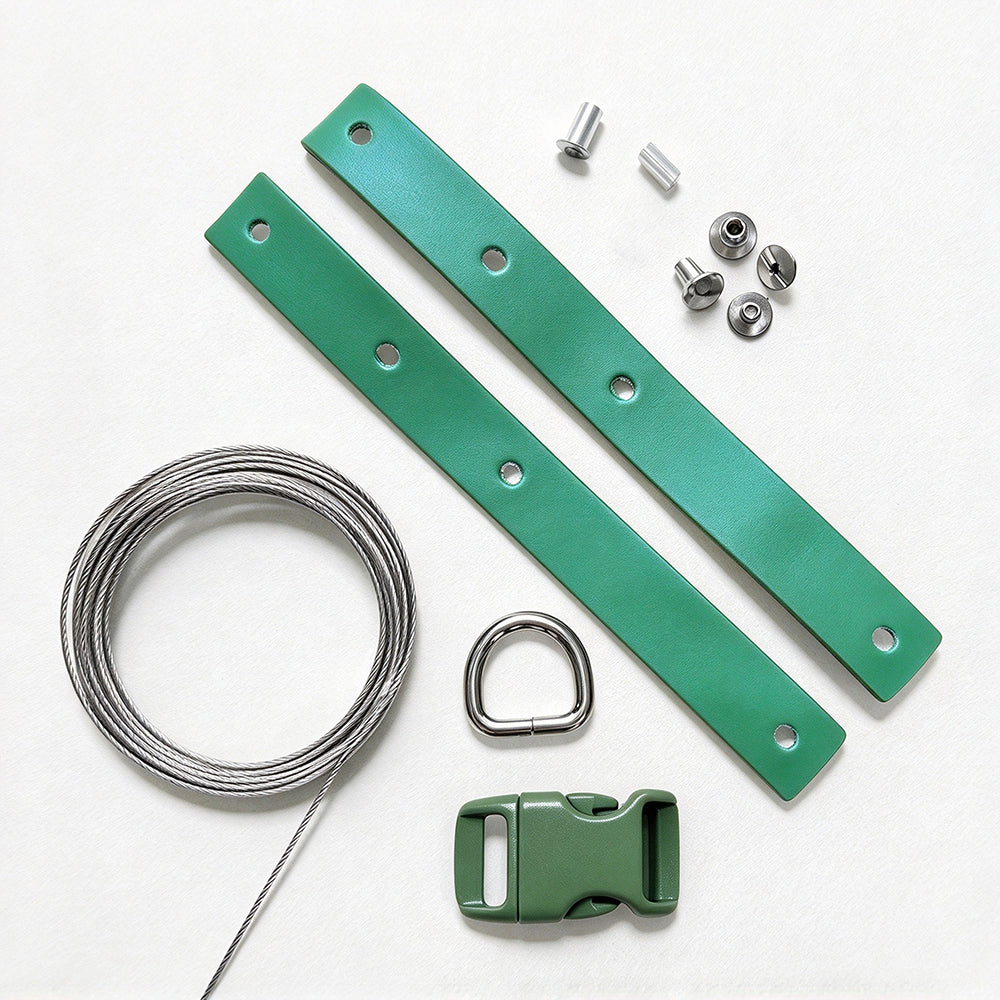 Beadable Dog Collar Accessories Kit Quick Release Buckle,D Ring