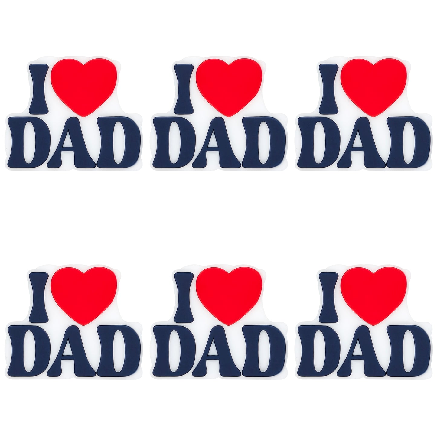 I Love Dad Heart Focal