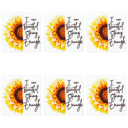 I am Beautiful Strong Enough Square Print Focal