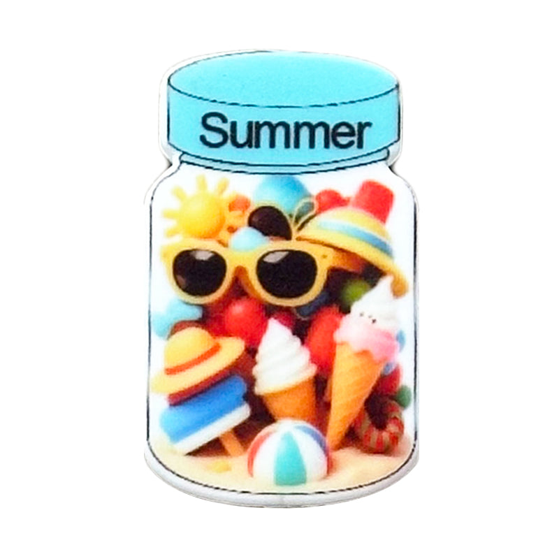 Ice Cream in Jar Summer Print Focal