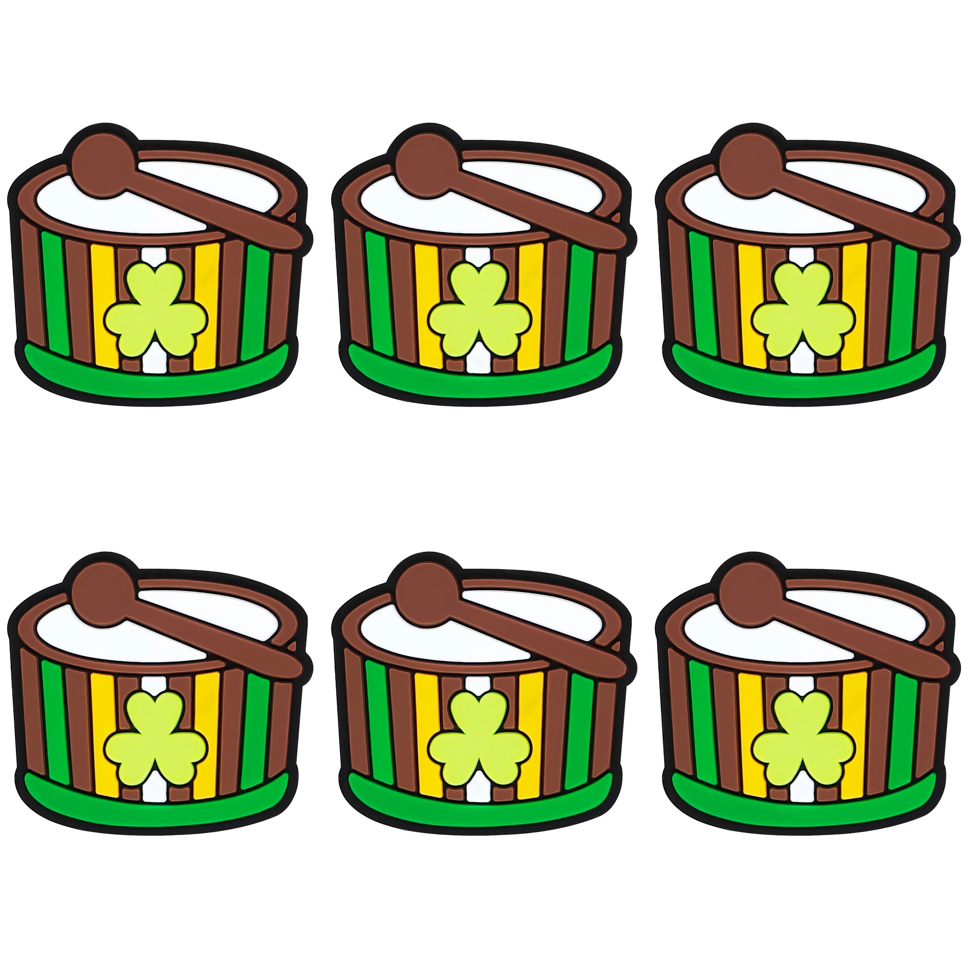 Irish Drum with Shamrocks Focal