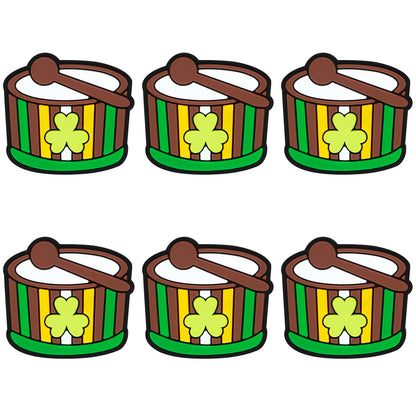 Irish Drum with Shamrocks Focal