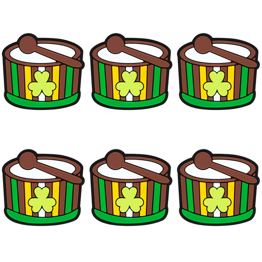 Irish Drum with Shamrocks Focal
