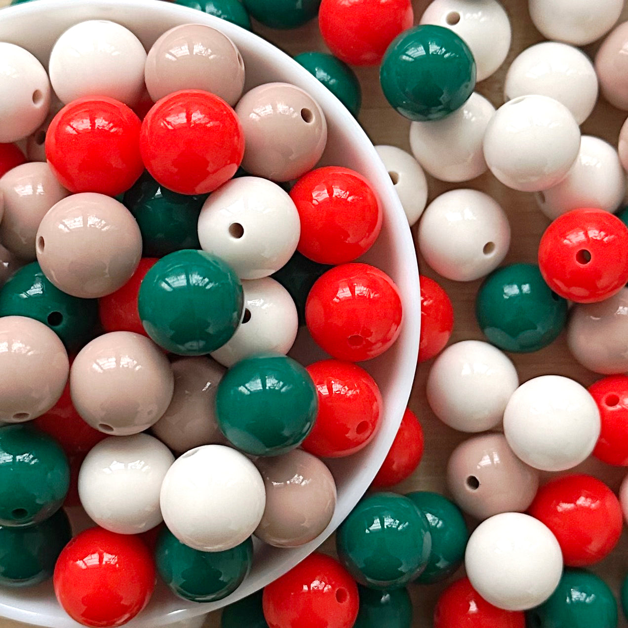 15mm Assorted Christmas Silicone Beads Pack