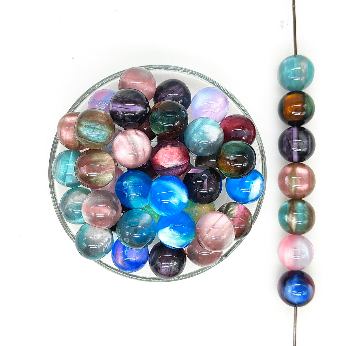 Jelly Galaxy Acrylic Beads,20mm Resin Beads,Chunky Beads