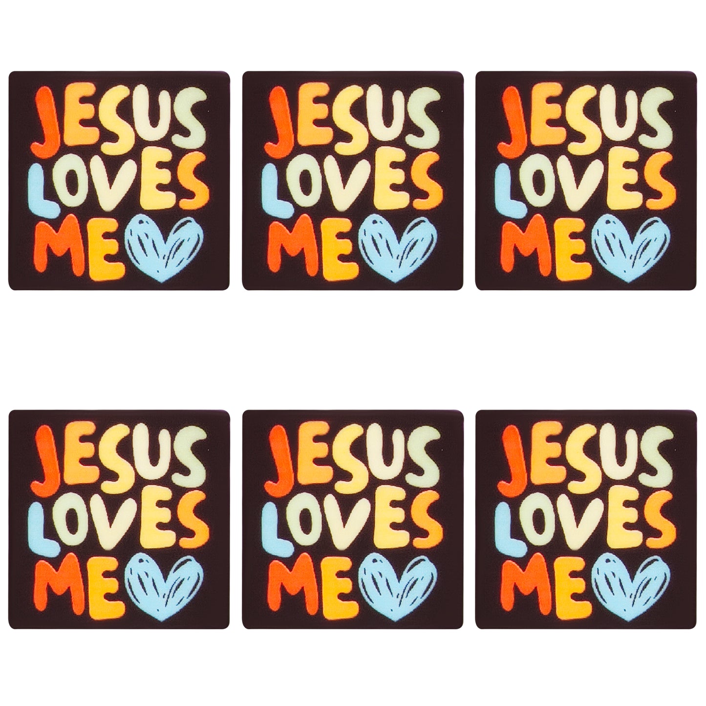 Jesus Loves Me Square Print Focal