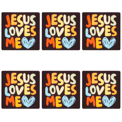 Jesus Loves Me Square Print Focal