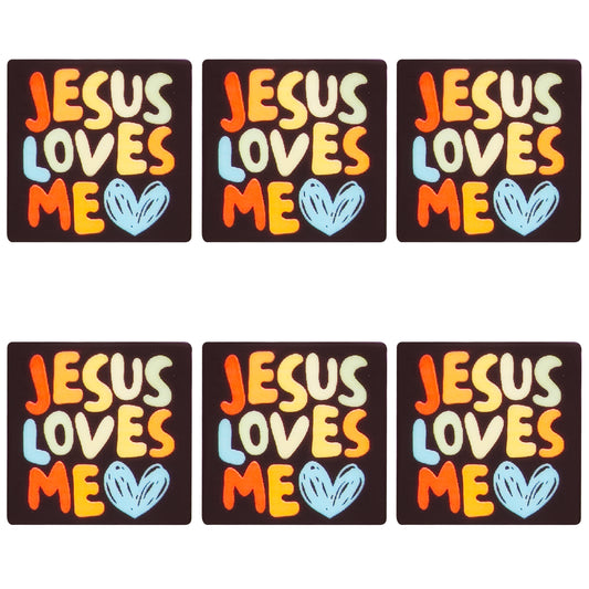 Jesus Loves Me Square Print Focal