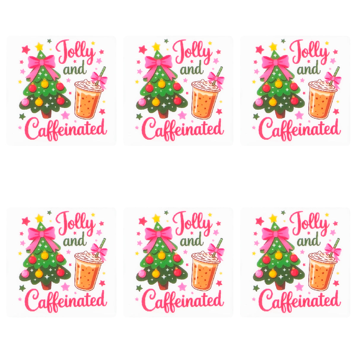 Jolly and Caffeinated Square Print Focal