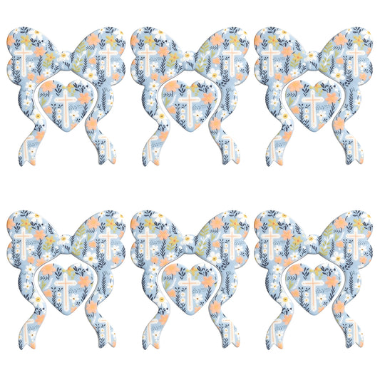 Leaf Cross Bow Heart Print Focal