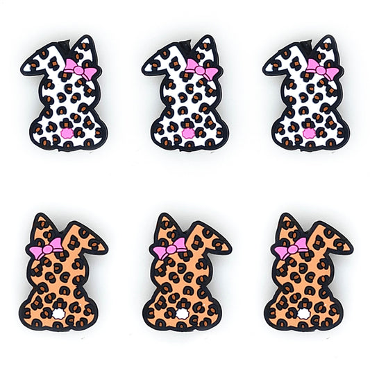 Leopard Rabbit Easter Focal Beads