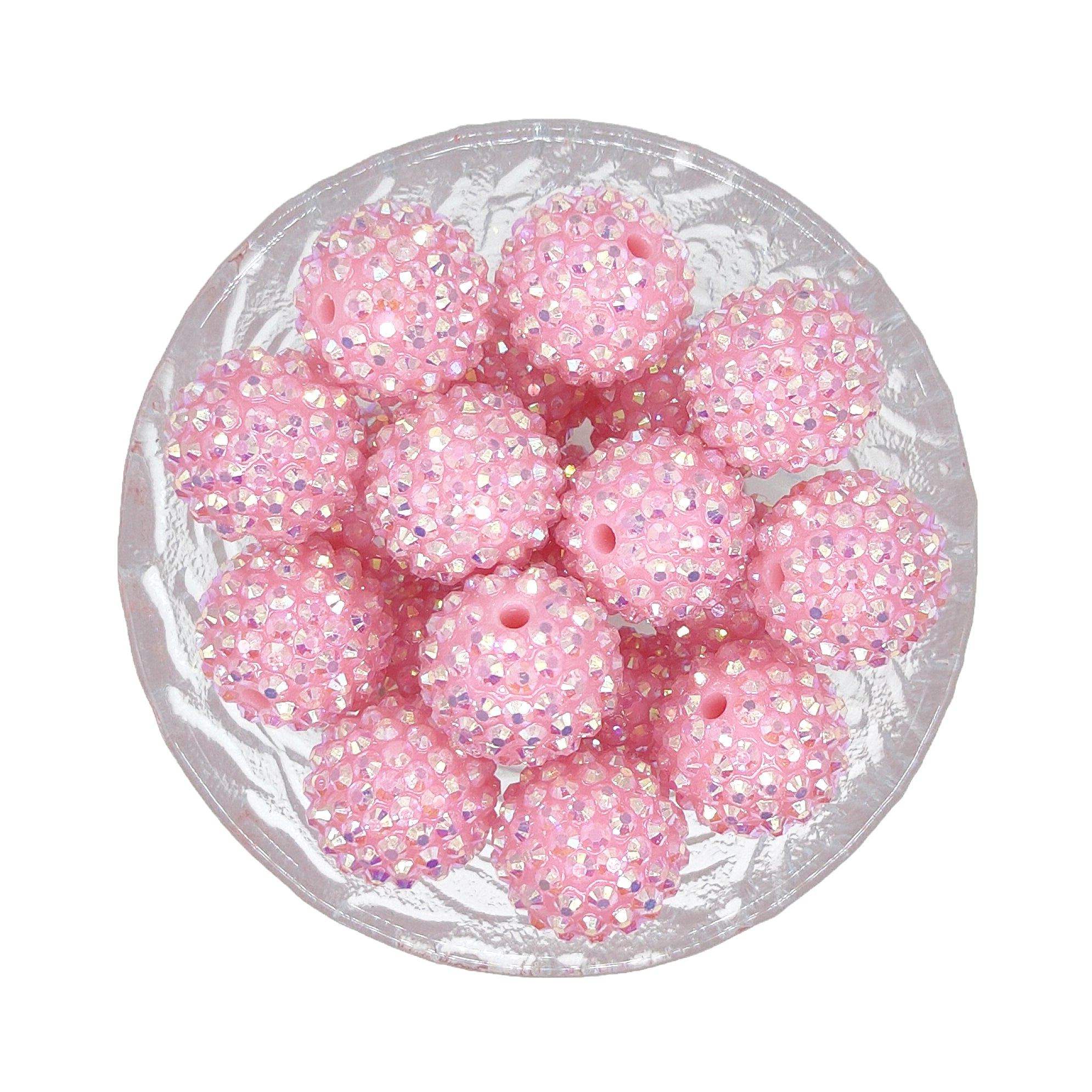 16/20mm Light Rose Rhinestone Bubblegum Acrylic Beads – MrBiteBabyStore