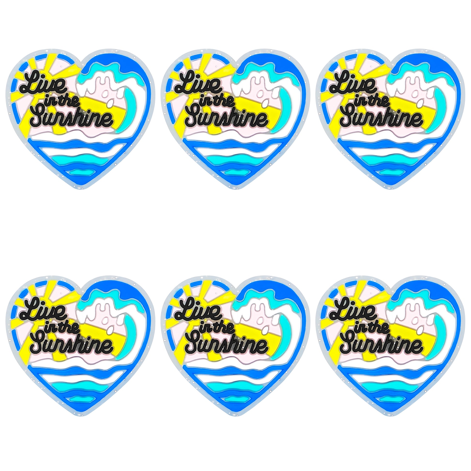 Live in the Sunshine Ocean Heart Focal