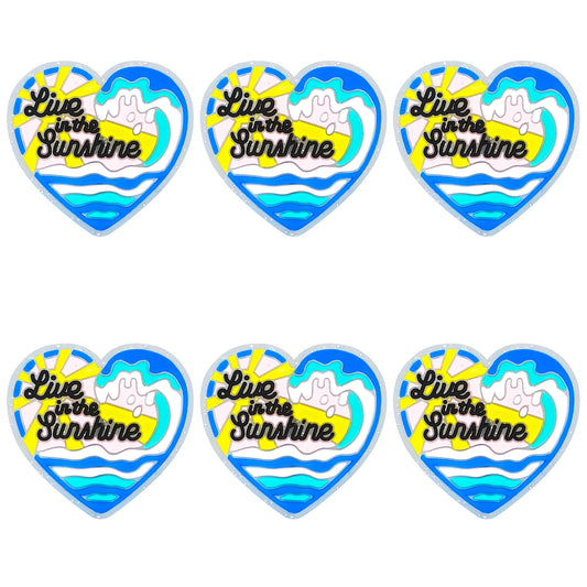 Live in the Sunshine Ocean Heart Focal