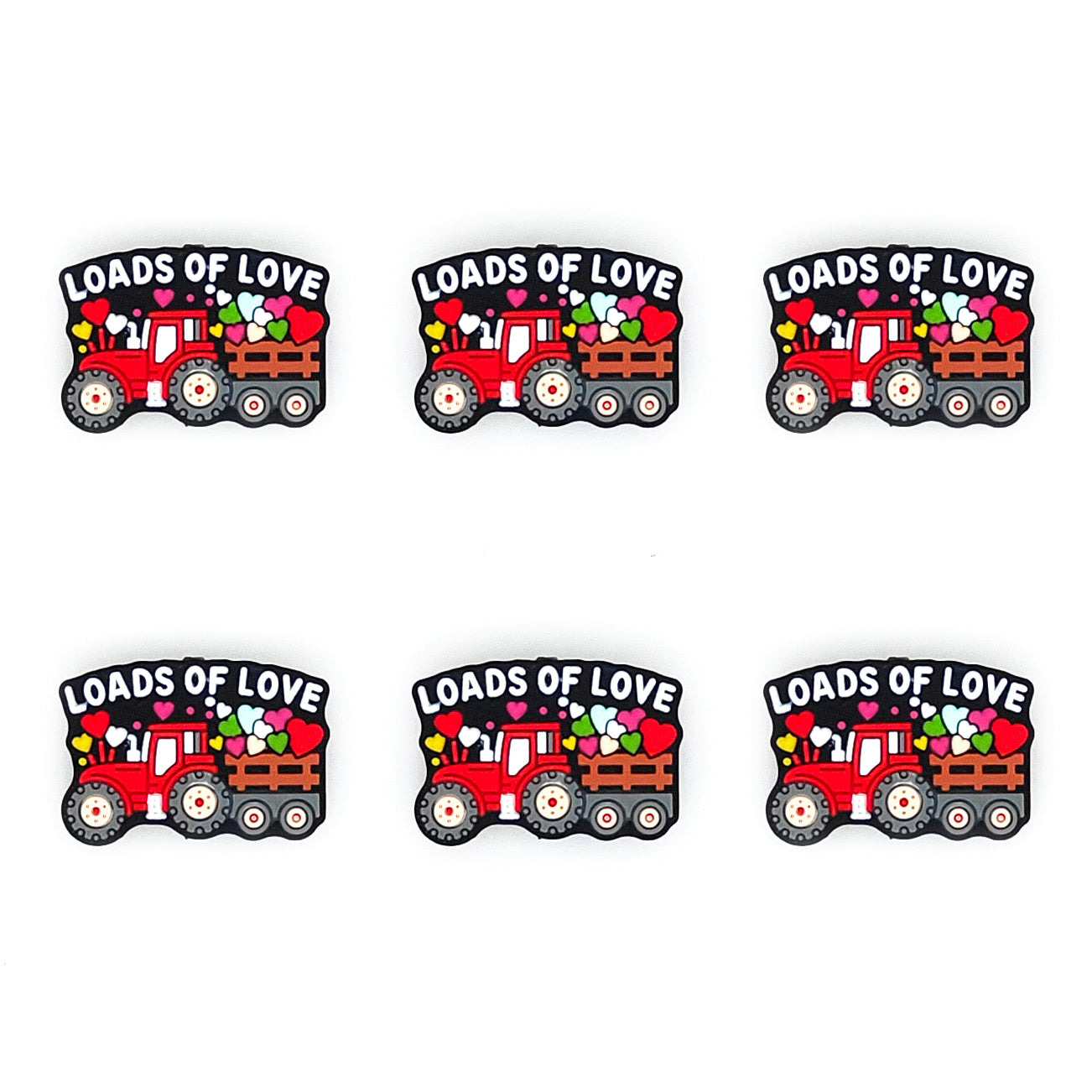 Loads Of Love Red Tractor Silicone Focal Beads