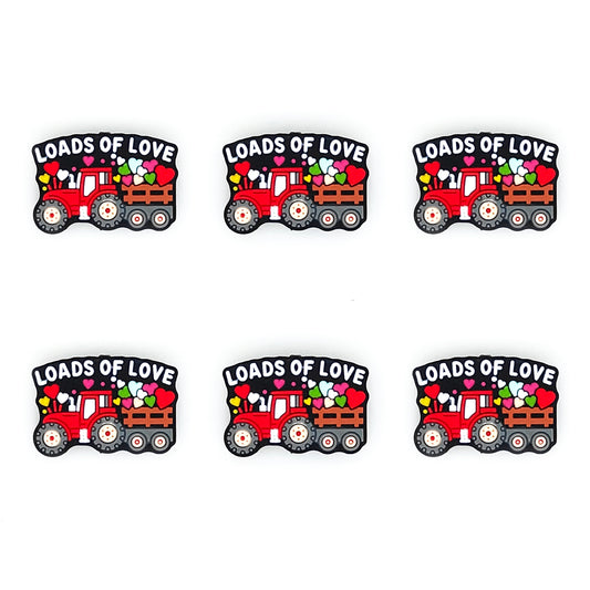 Loads Of Love Red Tractor Silicone Focal Beads