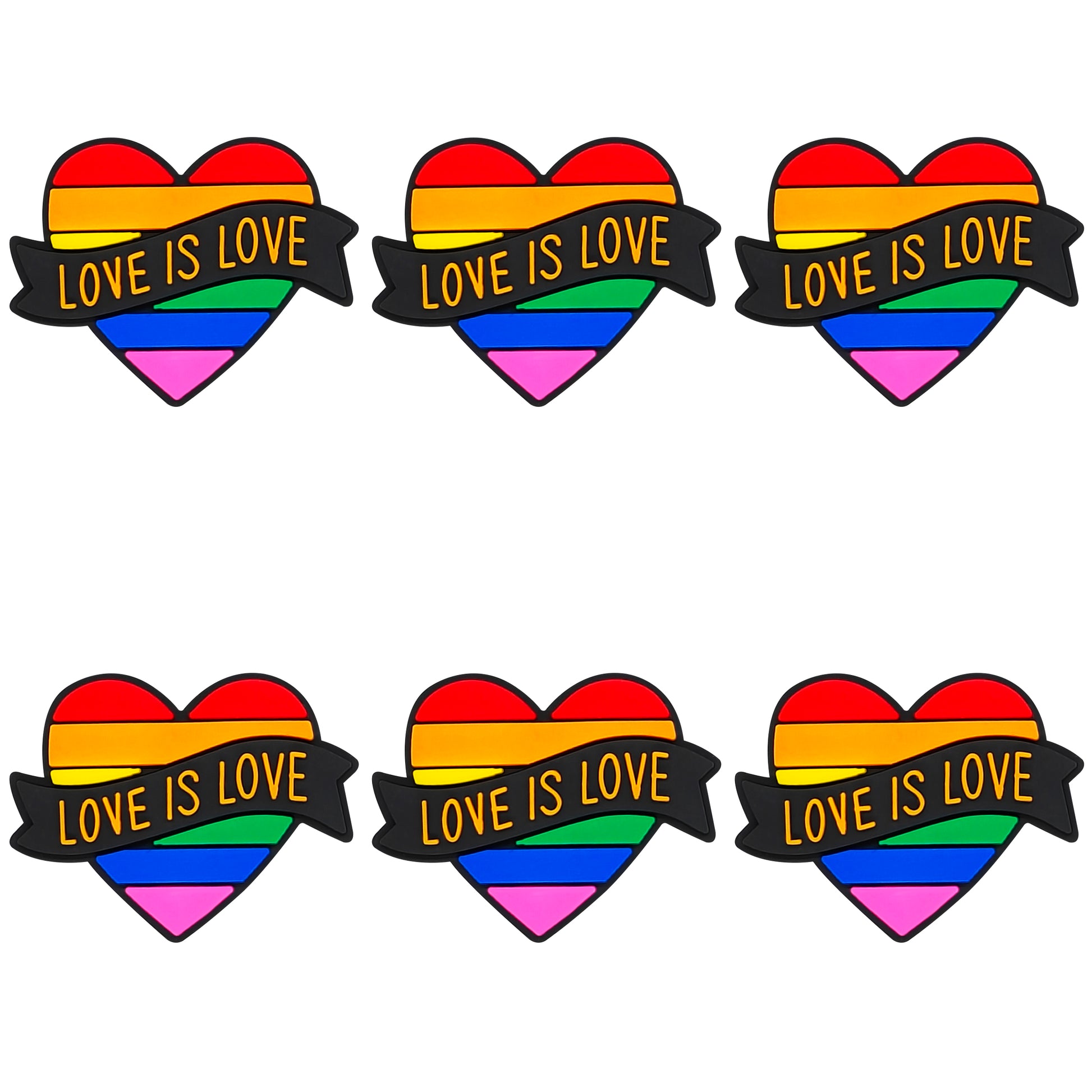 Love is Love Rainbow Heart Focal
