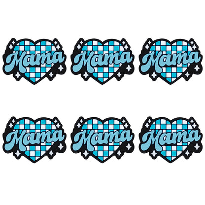 Mama Plaid Heart Focal