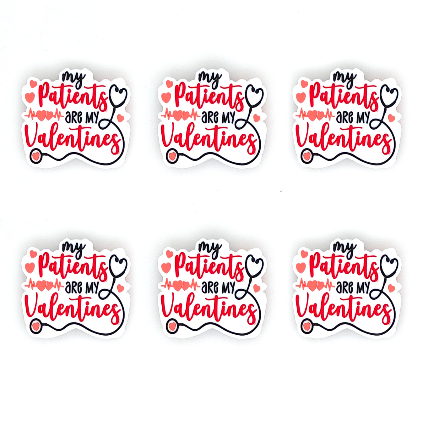 My Patients Are My Valentines Day Nurse Silicone Focal Bead